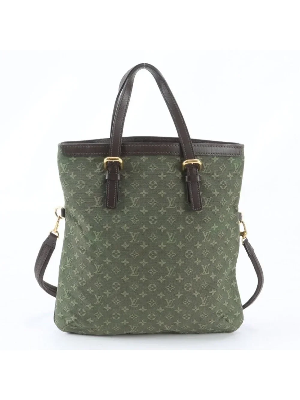 Louis Vuitton Monogram Mini Francois Khaki 2-Way Shoulder Bag Tote